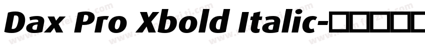 Dax Pro Xbold Italic字体转换